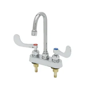 T&S B-1110-187XWSC4 Workboard Faucet, 4 Inch, Deck Mt., Ceramas, Swivel Gooseneck | CE4ZYW