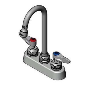 T&S B-1110-187XWSCR Workboard Faucet, 4 Inch, Deck Mt., Ceramas | CE4ZYX