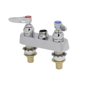 T&S B-1110-XS-LN Workboard Faucet, Deck Mt., 4 Inch Centers, Lever Handles, 2 Inch Shank | AV3PYC