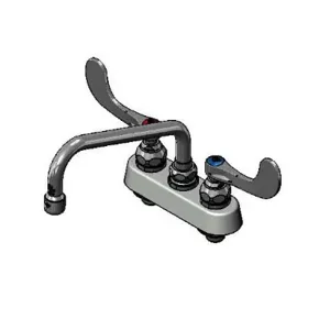 T&S B-1111-WH4 Workboard Faucet, Deck Mt., 4 Inch Centers, 8 Inch Swing Nozzle, 2.2 GPM Aerator | CE4ZZB