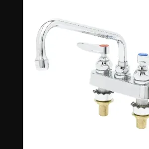 T&S B-1111-XS Workboard Faucet, Deck Mt., 4 Inch Centers, 8 Inch Swing Nozzle, 2 Inch Shank | AV3PYK