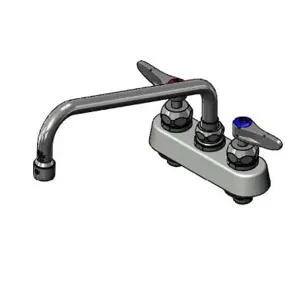 T&S B-1112-CR Workboard Faucet, 4 Inch, Deck Mt., Cerama Cartridges, Lever Handles | CE4ZZC