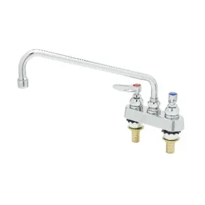 T&S B-1113-XS Workboard Faucet, Deck Mt., 4 Inch Centers, 12 Inch Swing Nozzle | AV3PYR