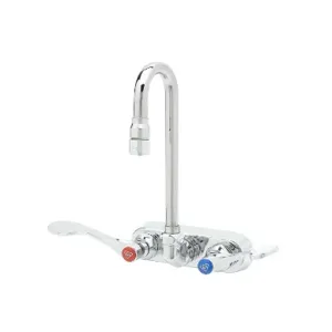 T&S B-1115-132XN5C4 Workboard Faucet, 4 Inch, Wall Mt., Ceramas, Swivel Gooseneck | AV3PYZ