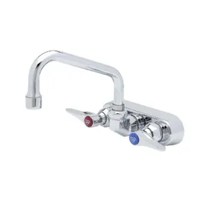 T&S B-1116 Workboard Faucet, Wall Mt., 4 Inch Centers, 8 Inch Swing Nozzle, Lever Handles | AV3PZM