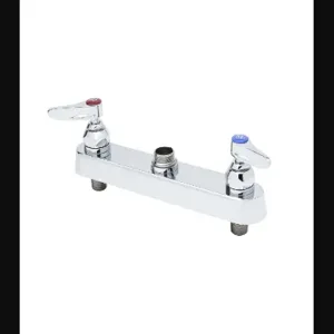 T&S B-1120-LN Workboard Faucet, Deck Mt., 8 Inch Centers, Lever Handles, Less Nozzle | AV3QAB