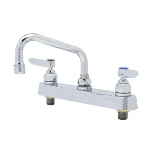 T&S B-1120-QT-WS Workboard Faucet, 8 Inch Deck Mount, 6 Inch Nozzle, Lever Handles | AV3QAG