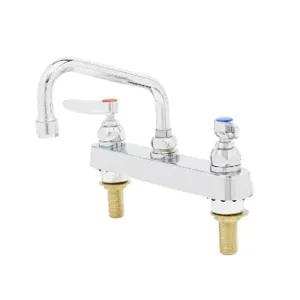 T&S B-1120-XS-F12 Workboard Faucet, 8 Inch Deck Mt., 6 Inch Swing Nozzle, 1.2GPM Aerator | AV3QAJ