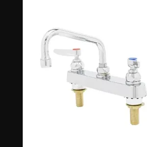 T&S B-1120-XS Workboard Faucet, Deck Mt., 8 Inch Centers, 6 Inch Swing Nozzle | AV3QAH