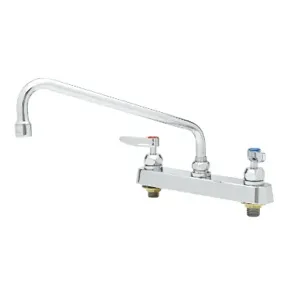 T&S B-1123-CR Workboard Faucet, Deck Mt., 8 Inch, 12 Inch Swing Nozzle, Cerama | AV3QAW