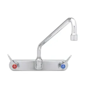 T&S B-1128-CR Workboard Faucet, Wall Mt., 8 Inch, 12 Inch Swing Nozzle, Cerama | AV3QBR