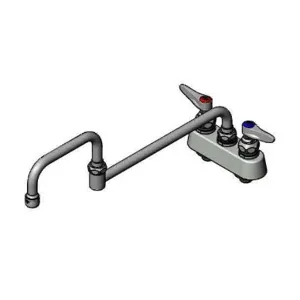 T&S B-1130 Workboard Faucet, Deck Mount, 3-1/2 Inch Centers, 18 Inch Double-Joint Nozzle | AV3QBW