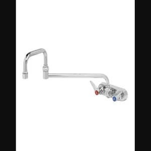 T&S B-1136 Workboard Faucet, Wall Mt., 4 Inch Centers, 18 Inch Double Joint Nozzle | AV3QCC