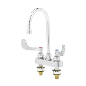 T&S B-1141-04XS-F12 Workboard Faucet, 4 Inch DeckMount, 6 Inch Swivel Gooseneck, 1.2GPM Aerator | AV3QCQ