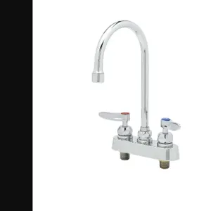 T&S B-1141-CR Workboard Faucet, Deck Mt., 4 Inch, 6 Inch Swivel Gooseneck, With 2.2 GPM Aerator | AV3QCU