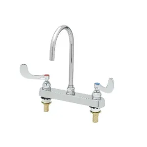 T&S B-1142-QT5XPF15 Workboard Faucet, 8 Inch Deck Mount, Eternas, Swivel Gooseneck, 1.5 GPM Flow | AV3QDB