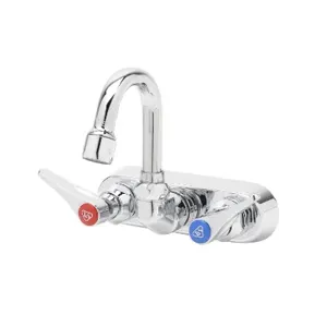 T&S B-1146-01 Workboard Faucet, Wall Mt., 4 Inch Centers, 131X Swivel Gooseneck, Lever Handles | AV3QDF