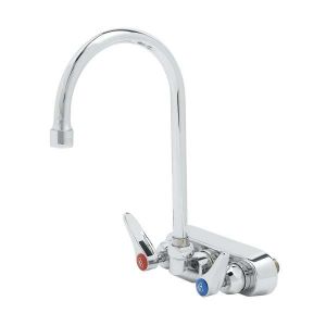 T&S B-1146-CR-WS Workboard Faucet, 4 Inch, Wall Mt., Ceramas, Lever Handles | CE4ZZX