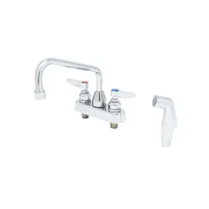 T&S B-1171 Workboard Faucet, Deck Mt., 4 Inch Centers, 8 Inch Swing Nozzle, Diverter | AV3QEL