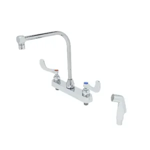 T&S B-1175 Workboard Faucet, 8 Inch Deck Mount, High-Arc Gooseneck And Aerator | AV3QFD