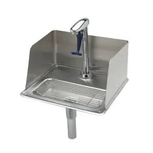 T&S B-1235 Glass Filler Water Station, Pedestal Glass Filler, Drip Pan With Splash Guard | AV3QGQ