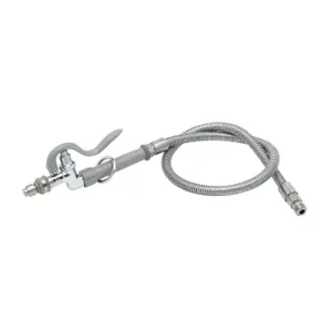 T&S B-1412 Spray Assembly, 3 Feet Stainless Steel Hose With Quick Disconnect Fan Spray Head | AV3QHW