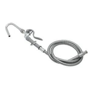 T&S B-1413 Pot And Kettle Filler, Quick-Connect Hook Nozzle, Flexible Stainless Steel Hose | AV3QHX