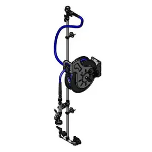 T&S B-1433-CR-QDS Hose Reel System, With 2 QD Spray Valves And Cerama Cartridges | AV3QKC