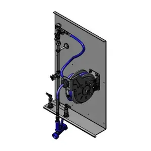 T&S B-1436-MV-CR-QD Hose Reel System, With Cerama Cartridges, Stainless Steel Backplate | AV3QKJ