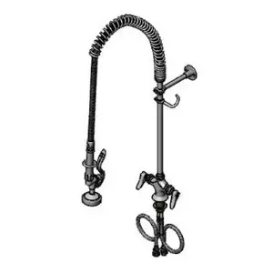 T&S B-2244-B Pre-Rinse Faucet, Spring Action, Single Hole Base, Wall Bracket | AV3QMU