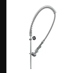 T&S B-2250-B-18R Pre-Rinse Faucet Assembly, 44 Inch SS Flex Hose, Spray Valve | AV3QMZ