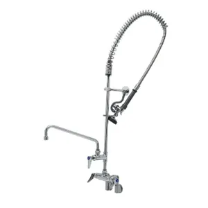 T&S B-2261-12-CR-B Pre-Rinse Faucet Unit, Wall Mount, Adjustable Centers, Ceramas | AV3QND