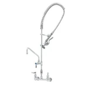 T&S B-2278-01-CR Pre-Rinse Faucet, With Add-On Faucet, Wall Mount, 8 Inch Centers, Vacuum Breaker | AV3QNW