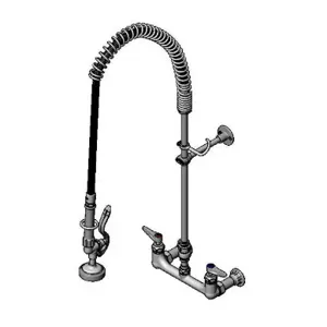 T&S B-2278-0440-CR Pre-Rinse Faucet Unit, 8 Inch Wall Mount, Flex Hose, Wall Bracket, Spray Valve | AV3QNZ