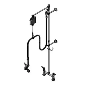 T&S B-2279 Pre-Rinse Faucet Unit, 8 Inch Deck Mount Base, Balancer | AV3QPF