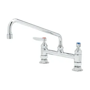 T&S B-2280 Faucet, Deck Mt., 8 Inch Centers, 12 Inch Swing Nozzle, Eternas | AV3QPH