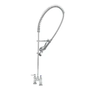 T&S B-2290 Pre-Rinse Faucet, Spring Action, Deck Mount, 4 Inch Centers | AV3QQK