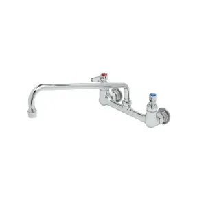 T&S B-2299 Double Pantry Faucet, Wall Mt., 8 Inch Centers, 14 Inch Swing Nozzle | AV3QQU