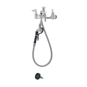 T&S B-2312 Pot And Kettle Filler, 8 Inch Wall Mount, Vacuum Breaker, 44 Inch Hose | AV3QRA