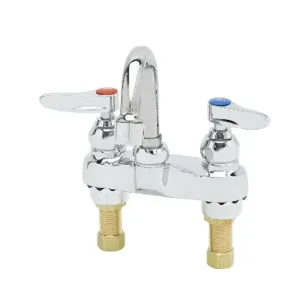 T&S B-2320 Mixing Faucet, 4 Inch Centerset, Swivel Gooseneck, Lever Handle, 2.2 GPM Aerator | AV3QRD