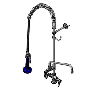 T&S B-2338-08 Pre-Rinse Faucet Unit, Single Hole Base, Add-On Faucet, 12 Inch Nozzle | AV3QRJ