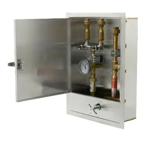 T&S B-2339-LR Hose Reel Control Cabinet, With Control Valve, Temp Gauge And Dual Check Valve | AV3QRQ