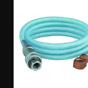 T&S B-2395-02 Hose Assembly, 8 Feet Length, Stainless Steel Quick Disconnect And Brass Elbow | AV3QVC