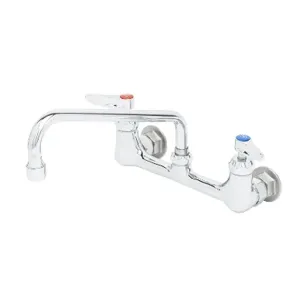 T&S B-2429-CR Faucet, Wall Mt., 8 Inch, 1/2 Inch NPT Female Inlets, Ceramic Cartridges | AV3QVM