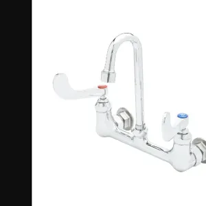 T&S B-2443-F10 Faucet, 8 Inch, Wall Mount, 1.0 GPM Aerator, Eternas | AV3QVT