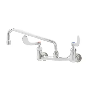 T&S B-2463 Double Pantry Faucet, Ceramic Cartridges, 8 Inch Centers, 12 Inch Swing Nozzle | AV3QWH