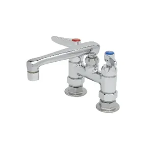 T&S B-2501-CR Mixing Faucet, 4 Inch Deck Mt., 6 Inch Cast Spout, Ceramic Cartridges | AV3QXG