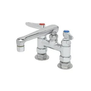 T&S B-2501 Mixing Faucet, 4 Inch Deck Mt., 6 Inch Cast Spout, Eterna Cartridges | AV3QXF