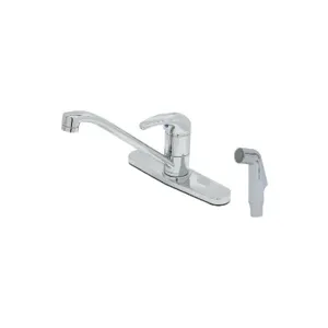 T&S B-2730-07 Single Lever Faucet, Sidespray, With 7 Feet Hose, 9 Inch Spout, Swivel Base | AV3QYJ