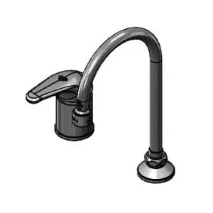 T&S B-2742-A22 Faucet, Single Lever Side Mount Control, Swivel Gooseneck, 2.2 GPM Aerator | AV3QZA